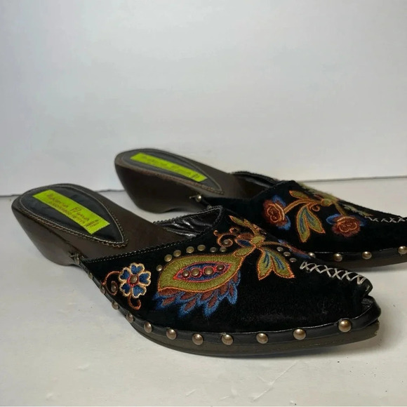 Materia Prima By Goffredo Fantini Shoes Size 39 U.S 8.5 Studded Clog Mule *flaw - Picture 1 of 12